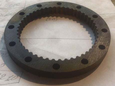 Венец из черной стали. Гидроабразив.